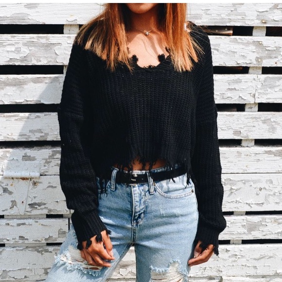 black bea knit sweater - Picture 3 of 4